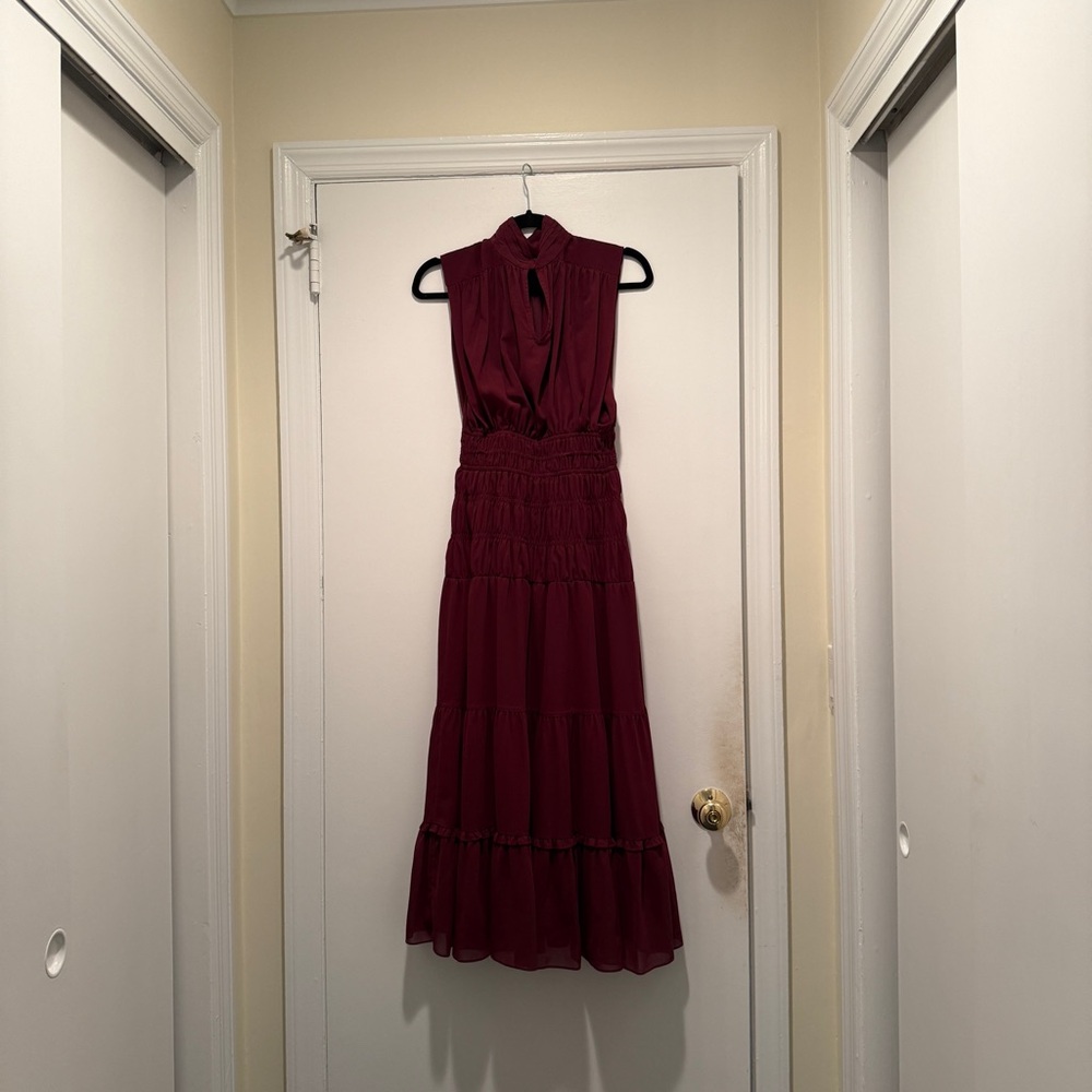 Derek Lam 10 Crosby Junia Sleeveless Tiered Midi Dress - Picture 6 of 13